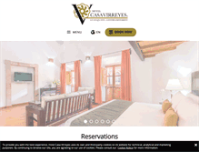 Tablet Screenshot of hotelcasavirreyes.com